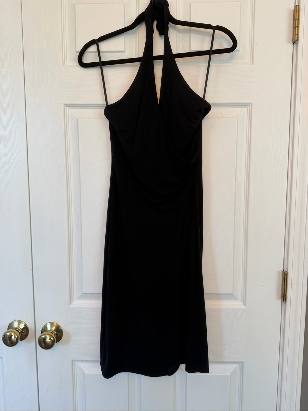 Express Strapless Black Halter Dress